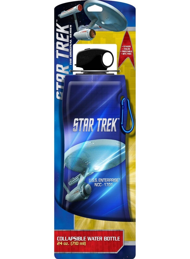 Vandor 80210 Star Trek 24 oz Collapsible Water Bottle, Blue and White - Image 2