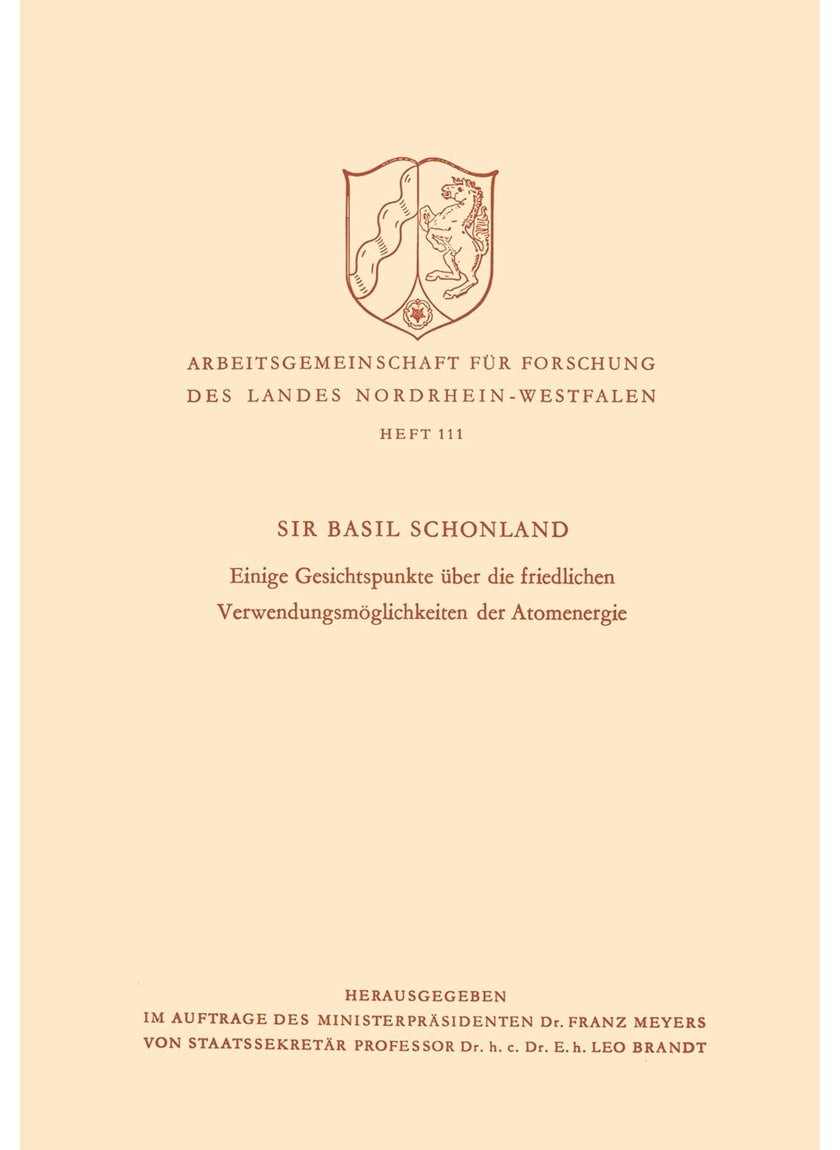 Einige Gesichtspunkte über die friedlichen Verwendungsmöglichkeiten der Atomenergie 