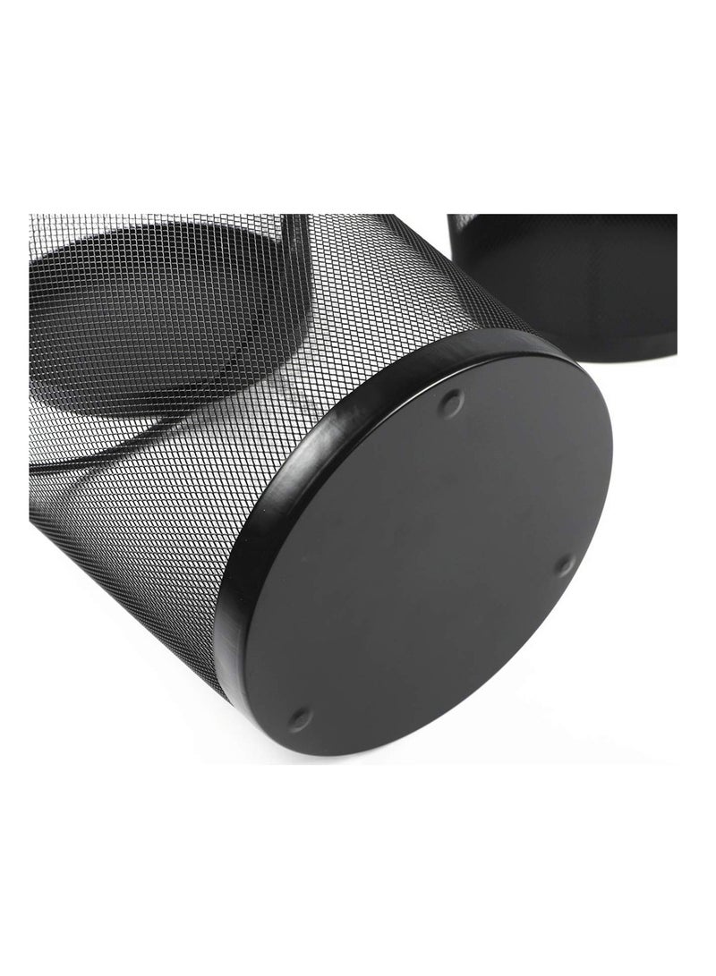 Lawei Store AKDC 4 Pack Trash Can Mesh Round Open Top Wastebasket BLACK  - Image 3