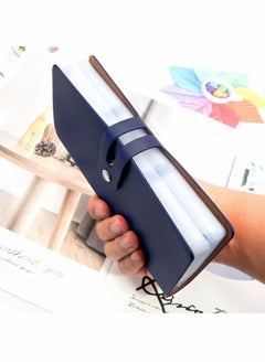 Excefore Credit Card Holder, Business Card Organizer Credit Cards Protector with 96 Card Slots RFID Blocking Business Cards Holder for Managing Your Different Cards to Prevent Loss or Damage (Dark Blue)  - Image 5