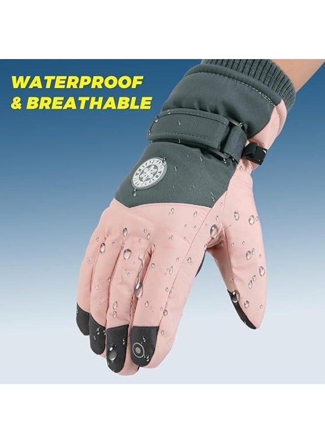 Winter Ski Gloves, Windproof Gloves for Men & Women, Touchscreen Snow Gloves for Cold Weather, Thermal Warm Gloves - Image 4