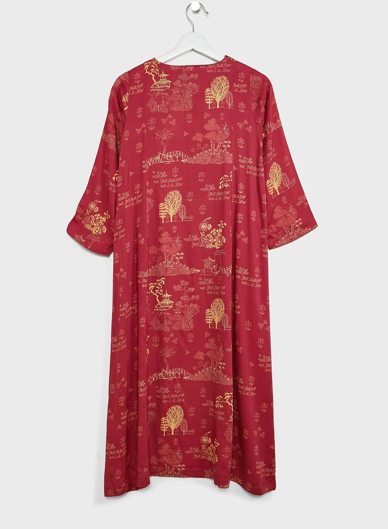 Nishat Linen Kids Printed Jalabiya