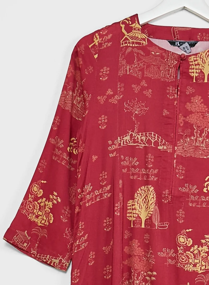 Nishat Linen Kids Printed Jalabiya