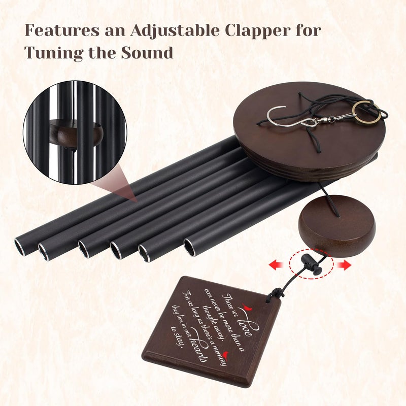 ASTARIN Wind Chimes for Outside,28'' Memorial Wind Chimes Sympathy Wind Chimes for Loss of Loved One Cardinal Memorial Wind Chime Bereavement Condolence Gifts for Loss of Mother Father Husband - Image 2