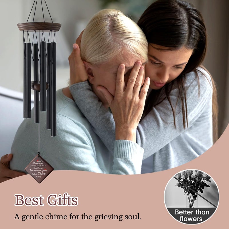 ASTARIN Wind Chimes for Outside,28'' Memorial Wind Chimes Sympathy Wind Chimes for Loss of Loved One Cardinal Memorial Wind Chime Bereavement Condolence Gifts for Loss of Mother Father Husband - Image 4