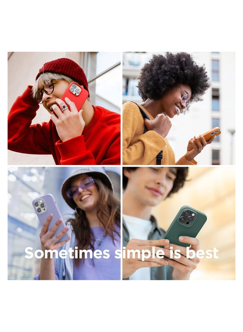 راكسوم [3 في 1] غطاء حماية لهاتف iPhone 15 Pro Max مع واقي شاشة من الزجاج المقوى 9H، غطاء حماية من السيليكون السائل مقاوم للصدمات، غطاء هاتف نحيف لهاتف iPhone 15 Pro Max (iphone 15 Pro Max، أبيض) - Image 2