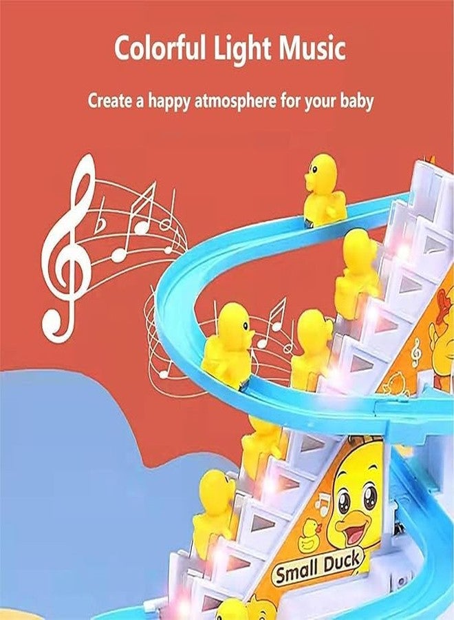 Qnik® Duck Track Toys for Kids - Stair-Climbing Escalator with Lights & Music, Includes 3 Small Ducks - Interactive Duck Track Slide Toy - Perfect Toddler Gift - Image 4