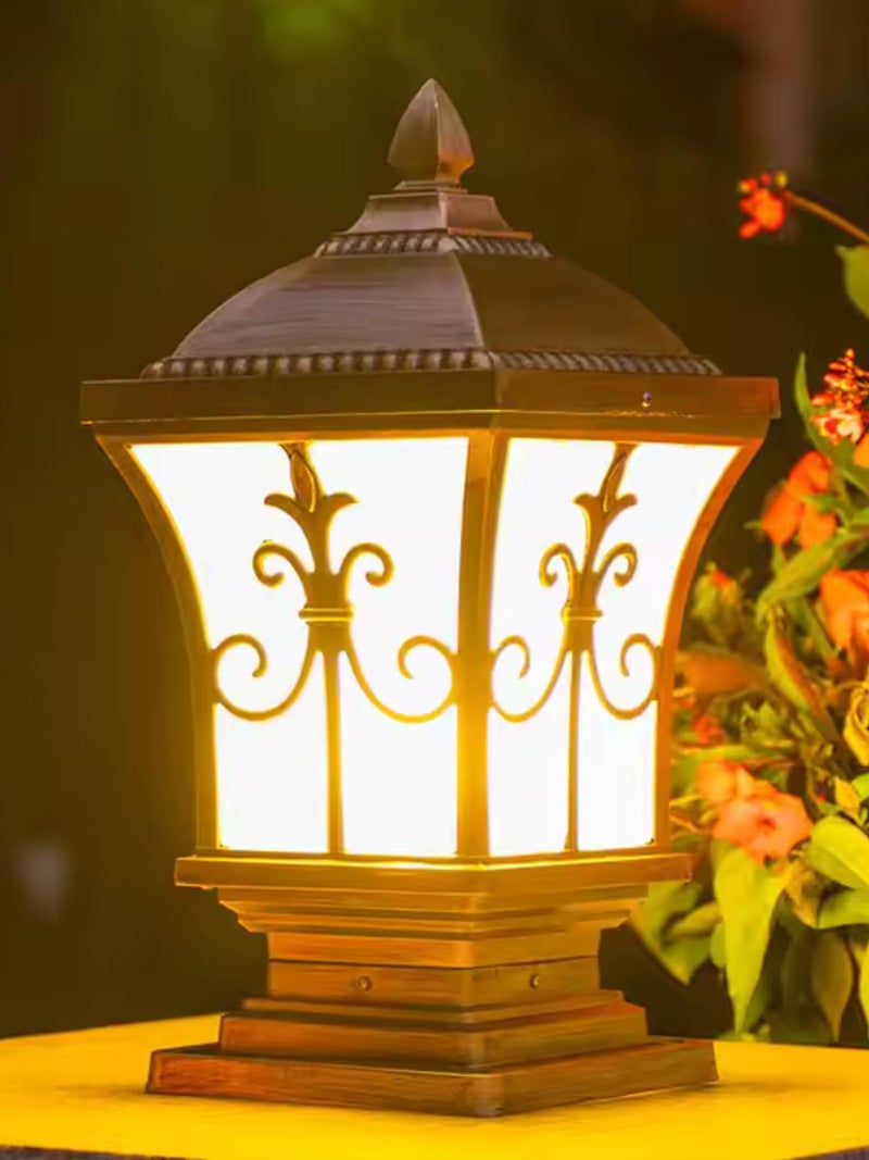 Weldecor Antique Trishul Design Gate Light for Home Gate - Waterproof Metal Entrance Lamp for Outdoor Main Gate, Boundary Wall, Pillar Scone Bulb Garden Lighting - Image 5