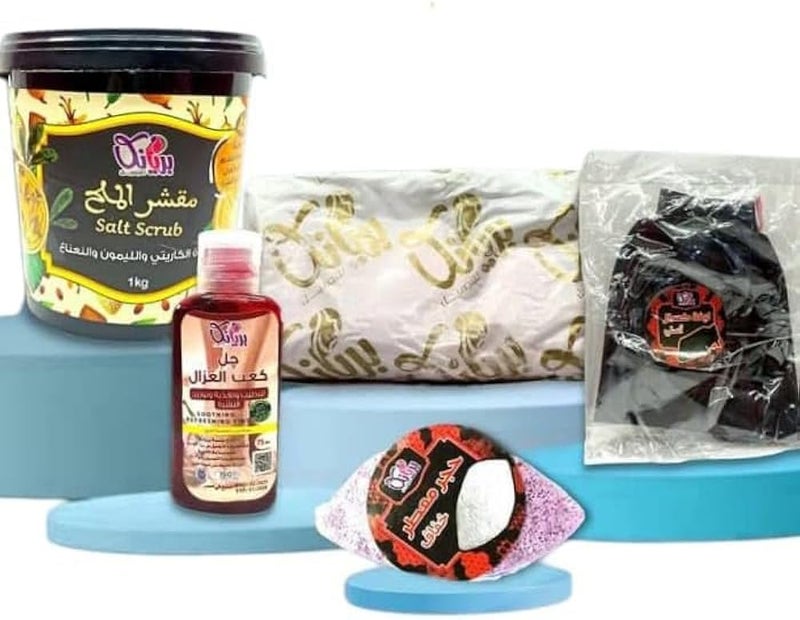 Priyanka Salt Scrub Body Scrub 4 * 1 Lemon Mint Salt Scrub/Loofah/Pumice Stone/Deer Heel Gel - Image 2