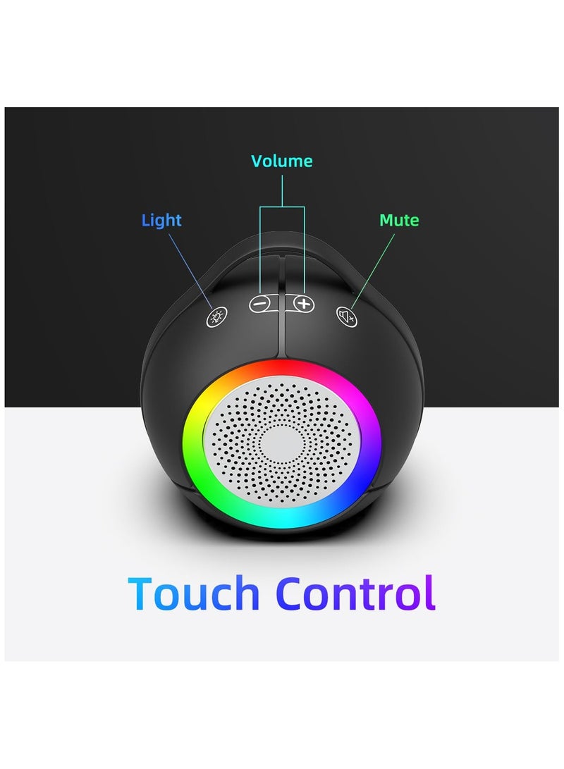 SYOSI USB Computer Speakers for Desktop, PC, Laptop, Crystal-Clear Sound, Portable Plug-N-Play Speakers with Dynamic RGB Light, Loud Volume, Rich Bass, Touch Control, Compatible with Windows/macOS/ChromeOS - Image 4