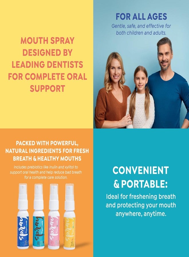 SuperMouth® Mouth Spray – Alkaline Formula with Prebiotics, Fights Bad Breath, Safe & Clean, Xylitol Enriched, Sugar-Free, pH Balancing, Portable for Kids and Adults, 4 Flavors - Image 3