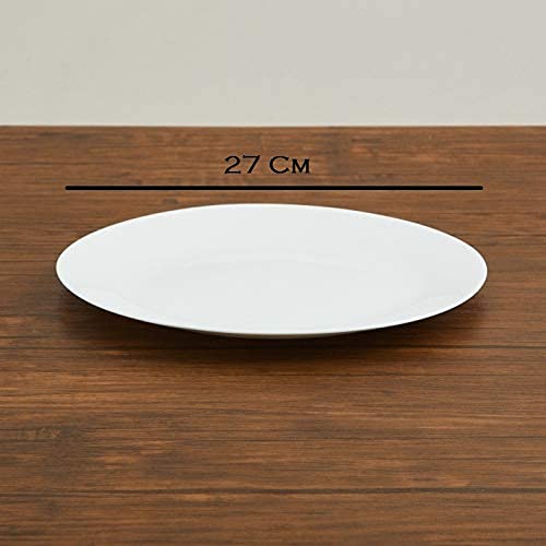 La Opala LaOpala Diva Dinner Plate 6Piece PlainWhite11 inch Large Dinner PlateOpalglass - Image 2