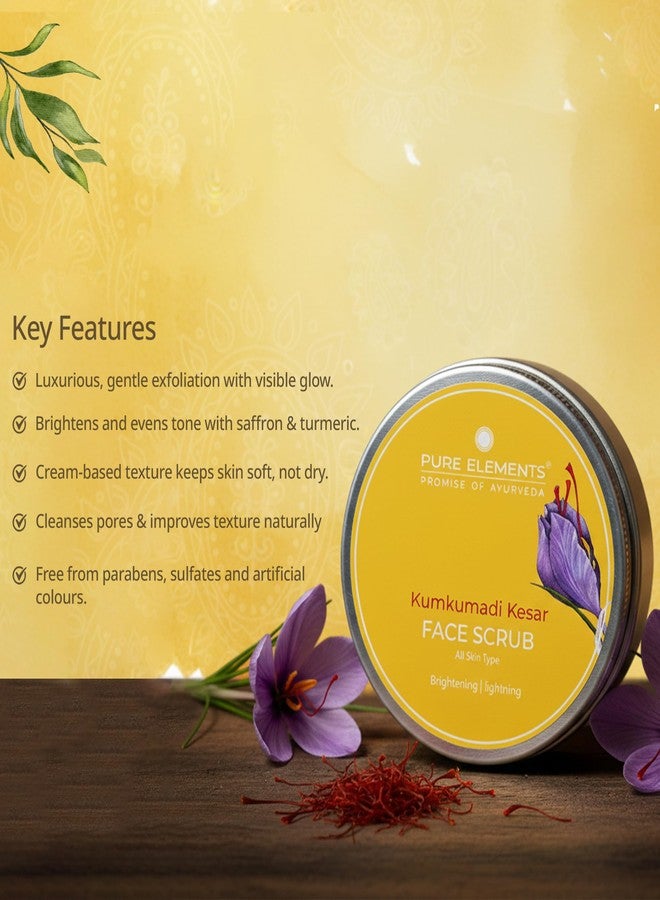 PURE ELEMENTS Kumkumadi Kesar Face Scrub | Brightening | Lightening - Image 3