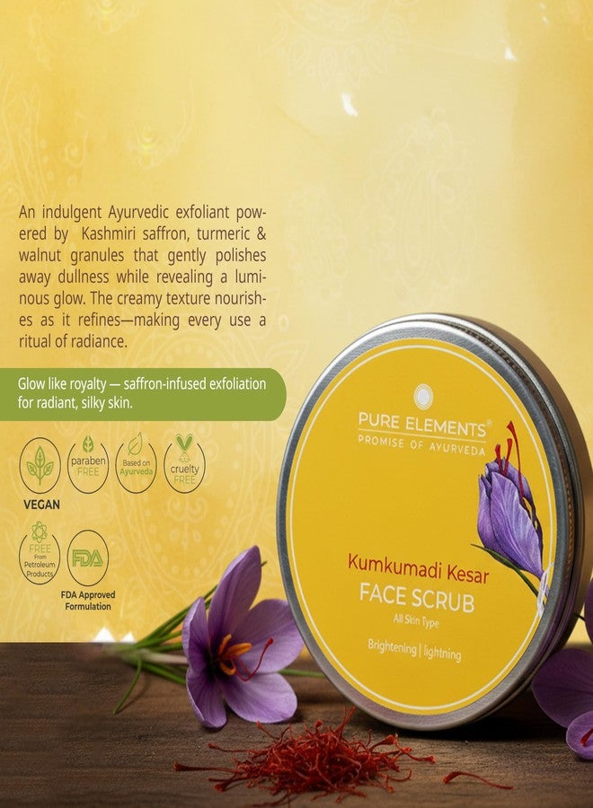 PURE ELEMENTS Kumkumadi Kesar Face Scrub | Brightening | Lightening - Image 2