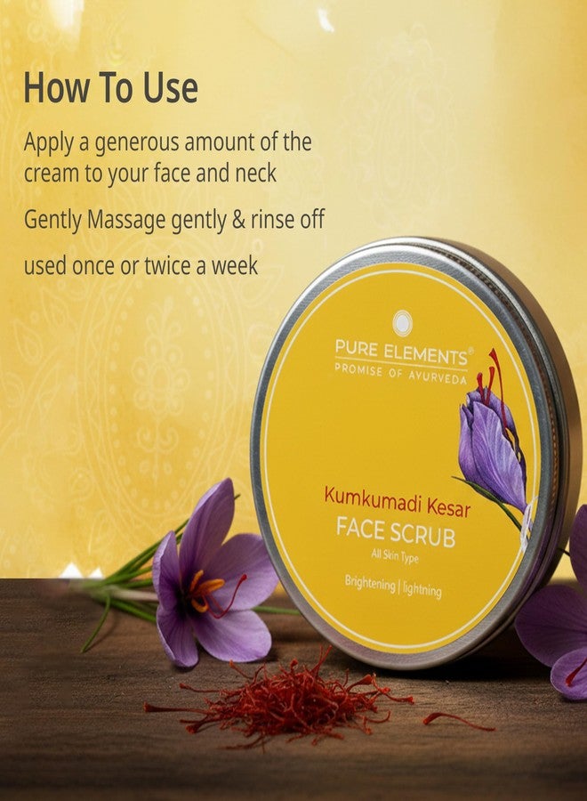 PURE ELEMENTS Kumkumadi Kesar Face Scrub | Brightening | Lightening - Image 5