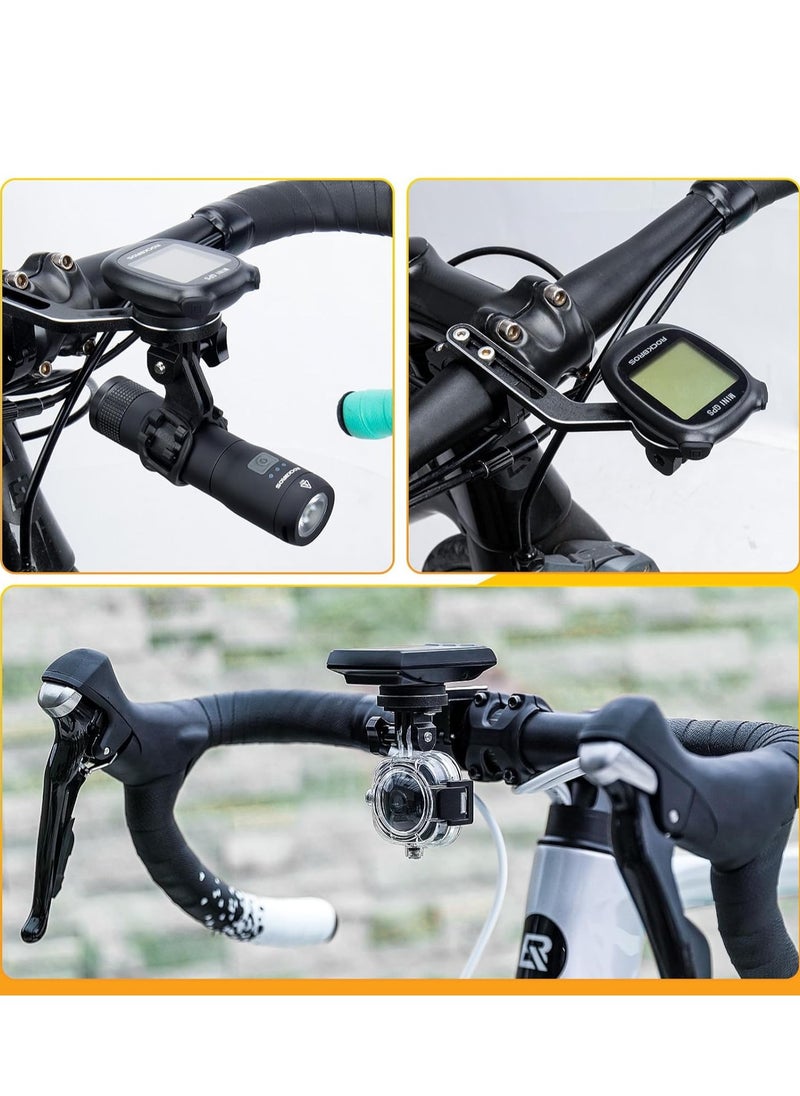 SYOSI - Bicycle Seat Post Bracket Support, Bike Computer Mount Compatible with Garmin GPS, CNC Aluminum Handlebar 22-35mm Stand Holder - Image 1