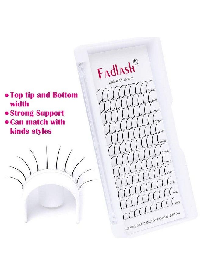 FADLASH - Spike Lash Extensions Mixed Tray Premade Spikes Eyelash Extensions Single Super Thick Eyelash Spikes Individual Lashes Fairy Eyelashes (C Curl 814Mm) - Image 1
