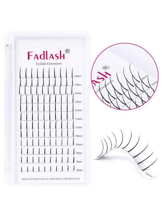 FADLASH - Spike Lash Extensions Mixed Tray Premade Spikes Eyelash Extensions Single Super Thick Eyelash Spikes Individual Lashes Fairy Eyelashes (C Curl 814Mm) - Image 1