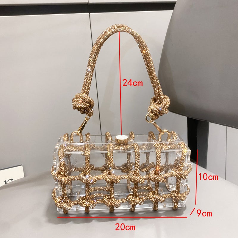 Women'S Bag Shiny Rhinestone Evening Bag Acrylic Handmade Women'S Bag Women'S Handbag Women'S Bag - Image 4