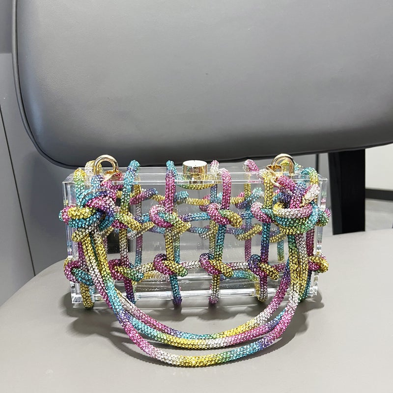Women'S Bag Shiny Rhinestone Evening Bag Acrylic Handmade Women'S Bag Women'S Handbag Women'S Bag - Image 5