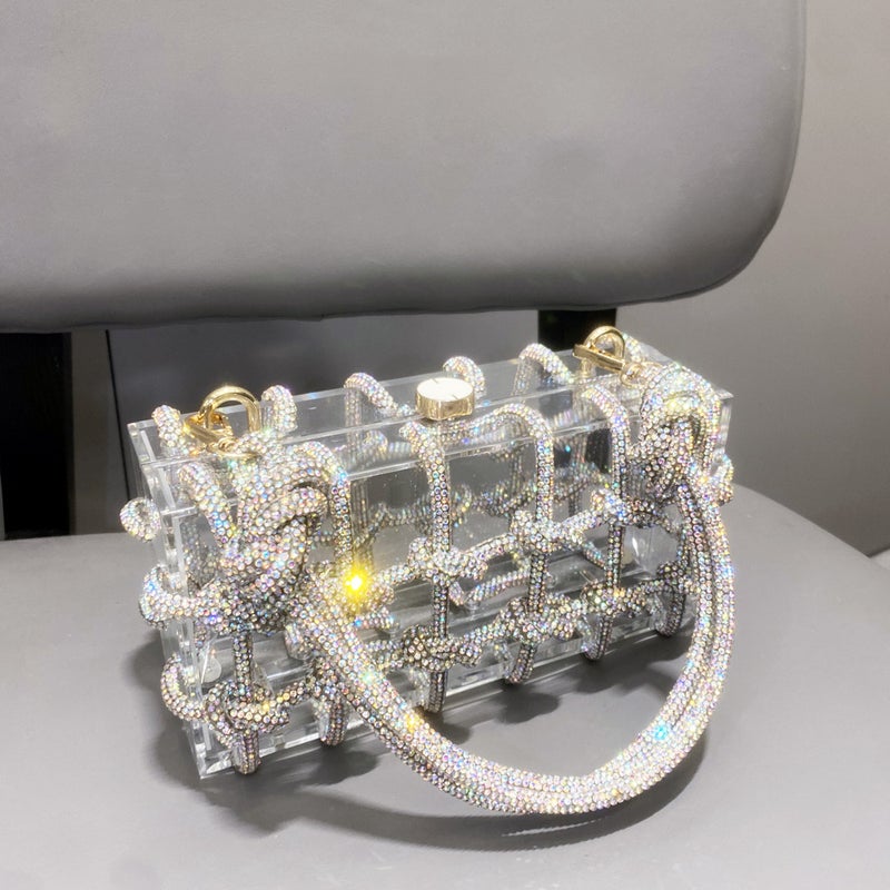Women'S Bag Shiny Rhinestone Evening Bag Acrylic Handmade Women'S Bag Women'S Handbag Women'S Bag - Image 2