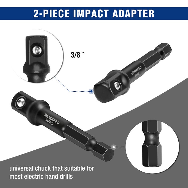 WORKPRO 15 Pieces Impact Bolt & Nut Remover Set, 3/8” Drive Bolt Extractor for Removing Stripped, Damaged, Rounded off and Rusted Bolts & Nuts - Image 5