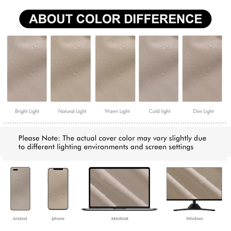 YUEANG Waterproof PU Leather Seat Covers for Dining Room Chairs Set of 6, Stretch Dining Chair Slipcovers, Kitchen Chair Seat Covers, Non-Slip & Washable (Khaki) - Image 3
