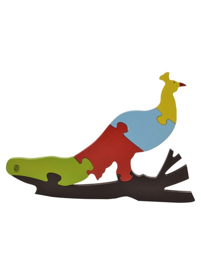 Skillofun Wooden Take Apart Puzzle Large - Peacock, Multi Color - Image 1