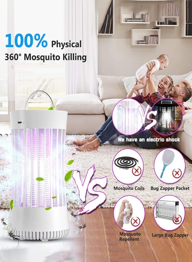 general Electric Bug Zapper Indoor/Outdoor, 1500V Moth Trap/Bug Killer/Mosquito Killer Light for Summer Trip,Outdoor Camping,Patio,Home and Garden,Trap Indoor（White） - Image 2