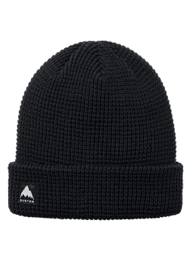 Burton Recycled Waffle Beanie, True Black, One Size