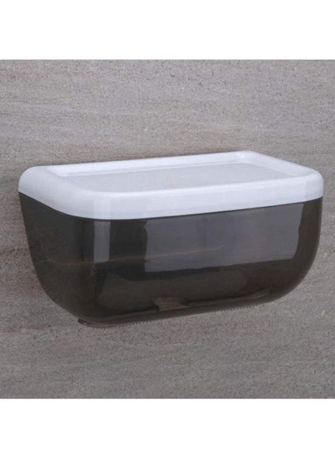 اليشمك صندوق لمناديل الحمام الورقية غير المتصلة أسود/ أبيض 23x13x13سم - Image 2