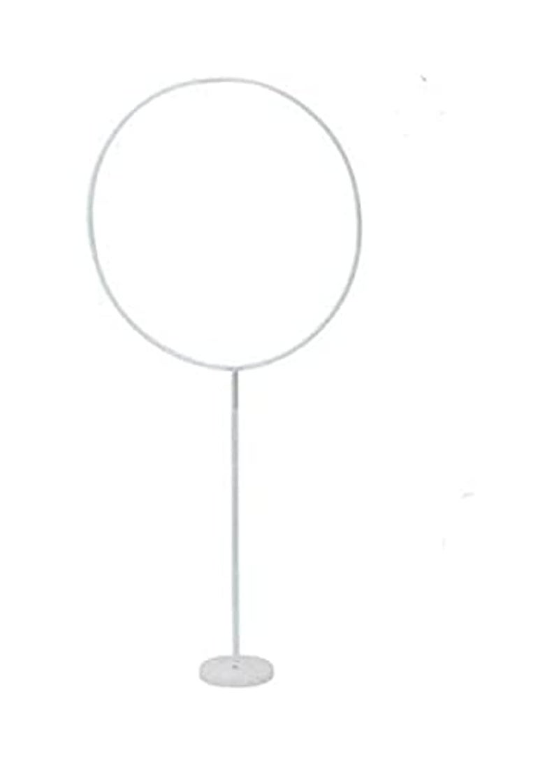 PARTY TIME  1 Set White Circle Balloon Arch Frame Stand 160x70cm - Image 1