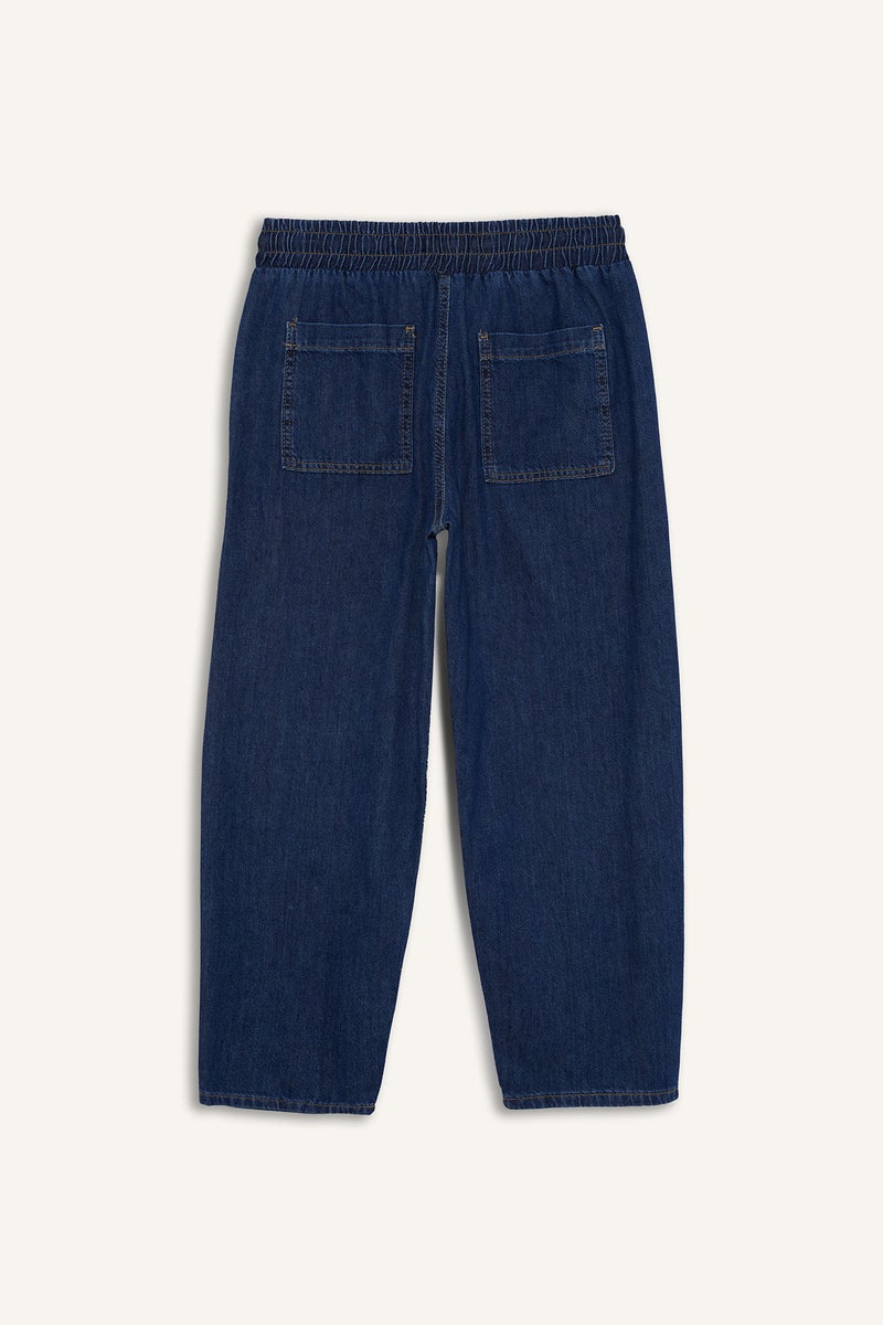 DeFacto Blue Woman Carrot Fit Crop Fit Soft Jeans Trousers Casual - Image 5