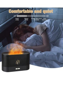 بيوينتي Flame Diffuser Humidifier, Ultra-Silent Cool Mist Air Fire Diffuser, 2 Brightness Night Light  Auto-Off, Essential Oil Aromatherapy Flame Humidifier Aroma Diffuser for Home, Office or Yoga  - Image 3