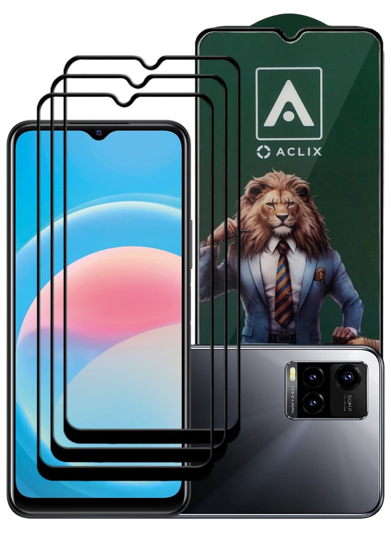 ACLIX 3 Pieces Antistatic ESD Dustproof Premium Quality High Definition Tempered Glass Screen Protector Designed For vivo Y33s - Image 1
