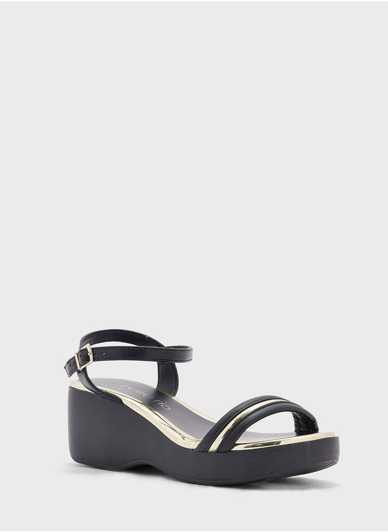 Beira Rio Juliet Ankle Strap High Heel  Wedge Sandals  - Image 2