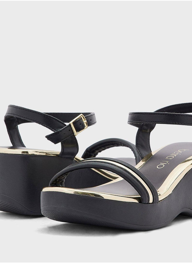 Beira Rio Juliet Ankle Strap High Heel  Wedge Sandals  - Image 4