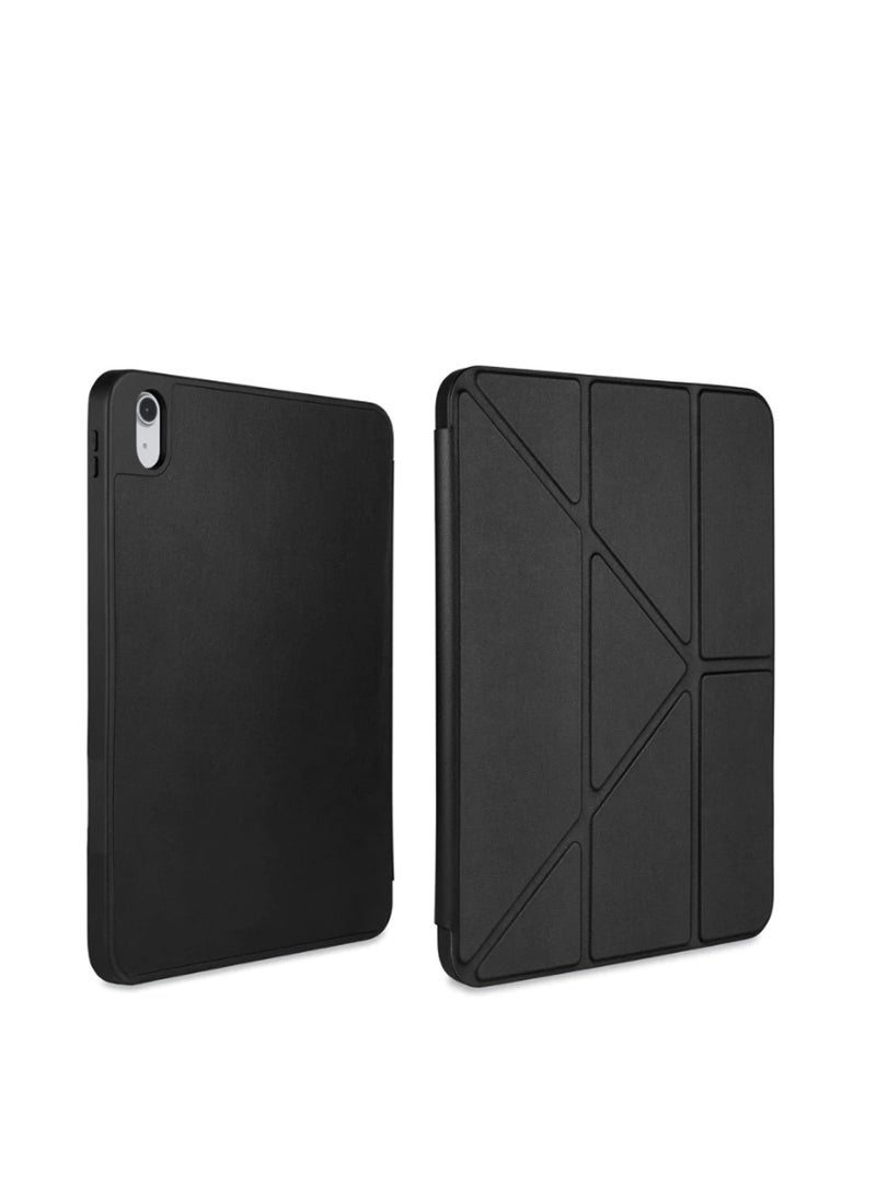 Techie Apple iPad 10.9 2022 10th Gen Smart Folio Flip Origami Trifold Case with Pencil Holder and Auto Wake/Sleep Function Cover  - Black - Image 1