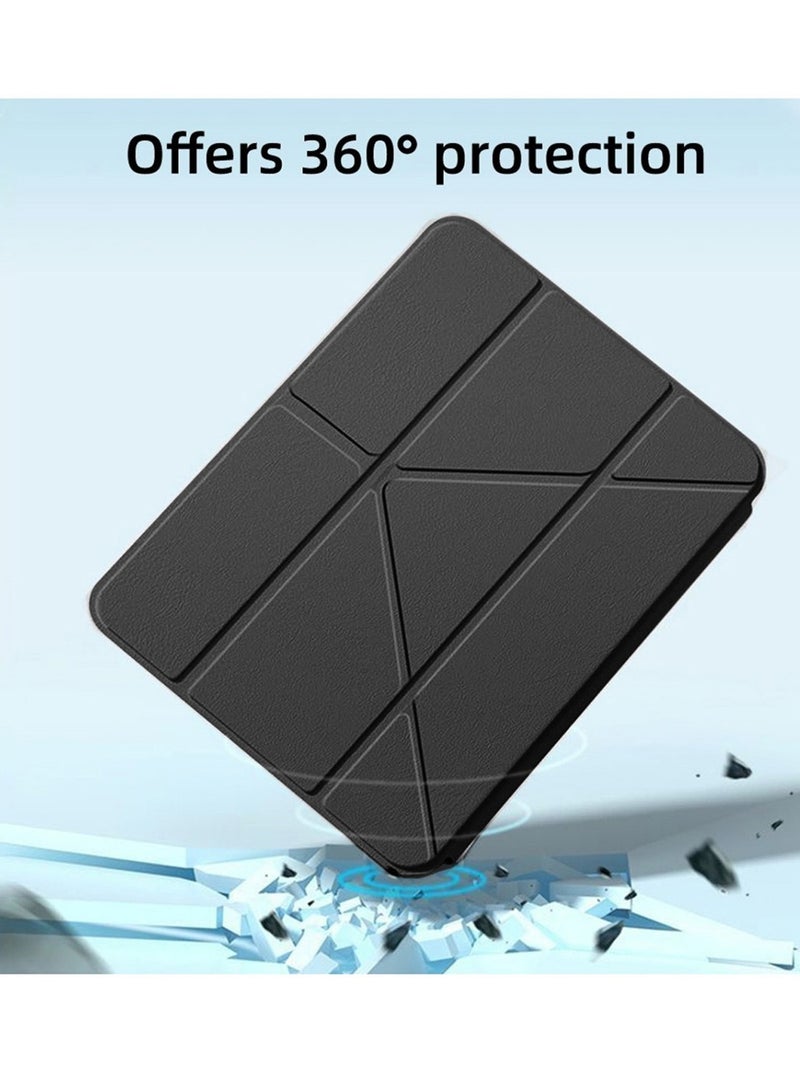 Techie Apple iPad 10.9 2022 10th Gen Smart Folio Flip Origami Trifold Case with Pencil Holder and Auto Wake/Sleep Function Cover  - Black - Image 5