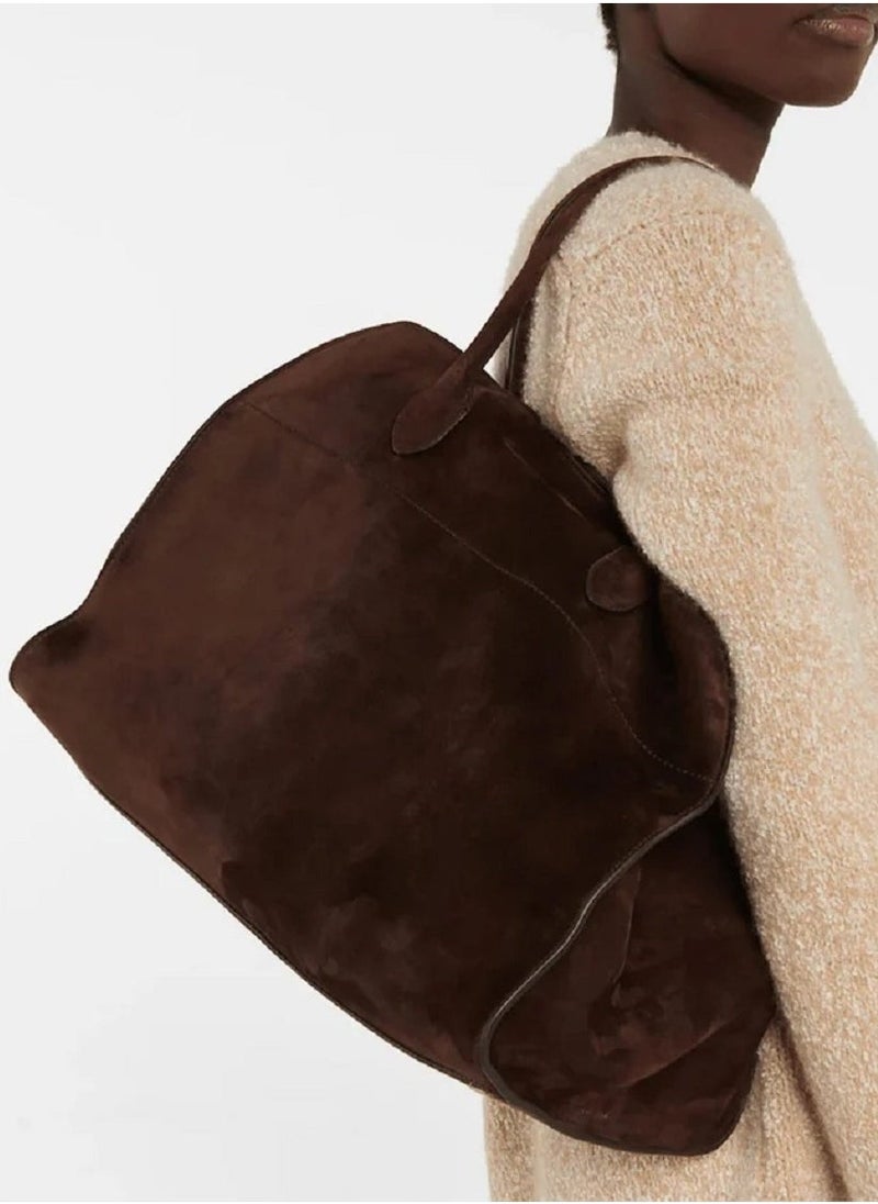 TR - The Row Soft Margaux 15 suede tote bag - Image 1