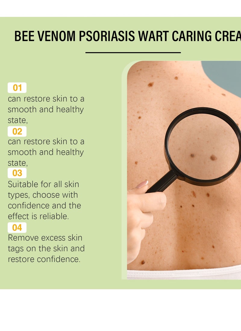 Jaysuing - Bee Venom Mole and Wart Care Cream Reduce skin Moles and Warts Clean Repair Smooth skin care cream - Image 1