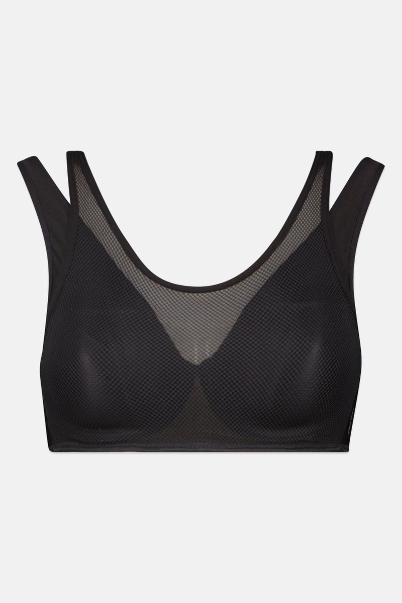 TRIUMPH حمالة صدر نسائية بسيطة غير مبطنة بسلك، سوداء - Image 1
