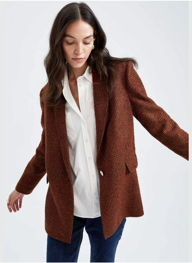 ديفاكتو Woman Oversize Fit Long Sleeve Blazer