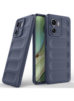 Premium Protection Back Silicone Case Compatible with Motorola Edge 40 5G Magic Shield Shockproof Case with Camera Protection (Blue)