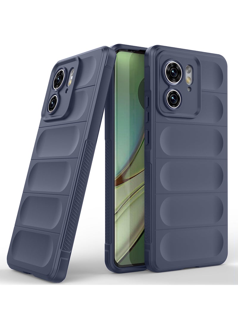 Generic - Premium Protection Back Silicone Case Compatible with Motorola Edge 40 5G Magic Shield Shockproof Case with Camera Protection (Blue) - Image 1