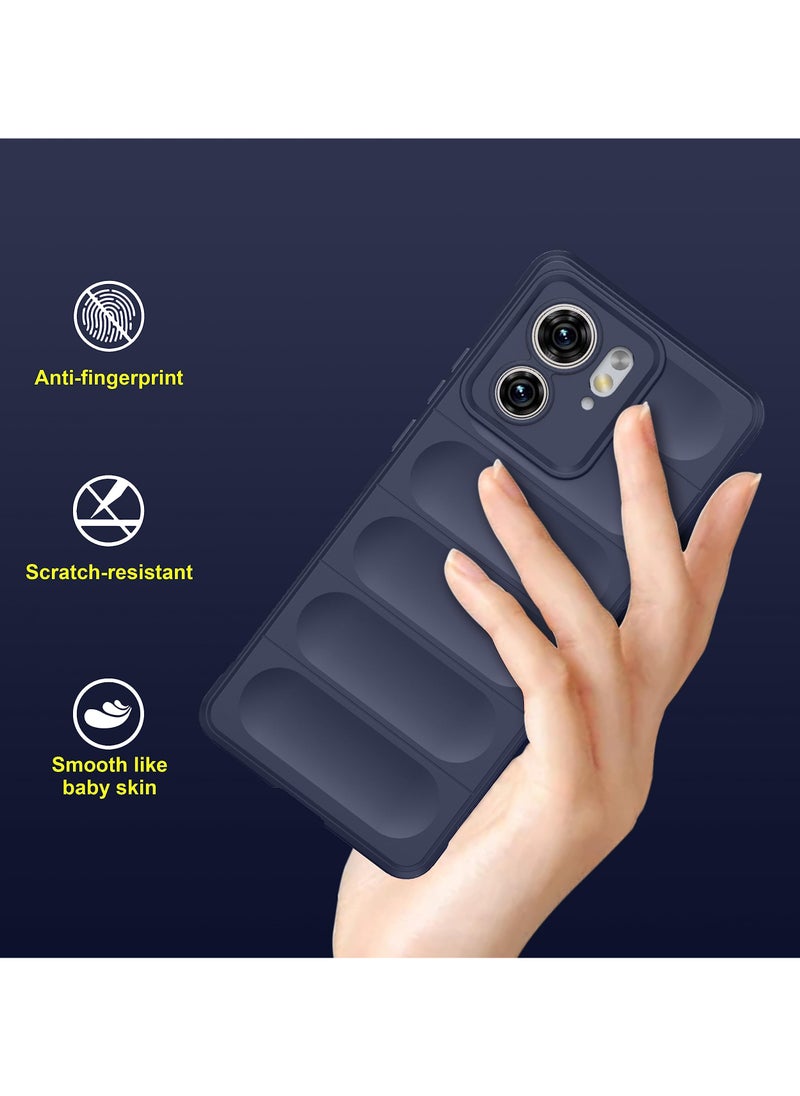 Generic - Premium Protection Back Silicone Case Compatible with Motorola Edge 40 5G Magic Shield Shockproof Case with Camera Protection (Blue) - Image 1