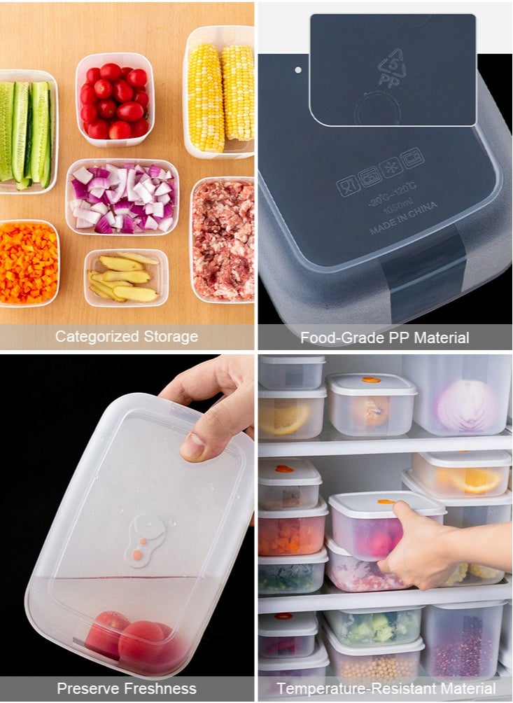 Perfii Fridge Organizer, 3 Pack Refrigerator Bins with Lids, BPA-Free Produce Containers for Clear Food, Drinks, and Vegetable Storage  - Image 3