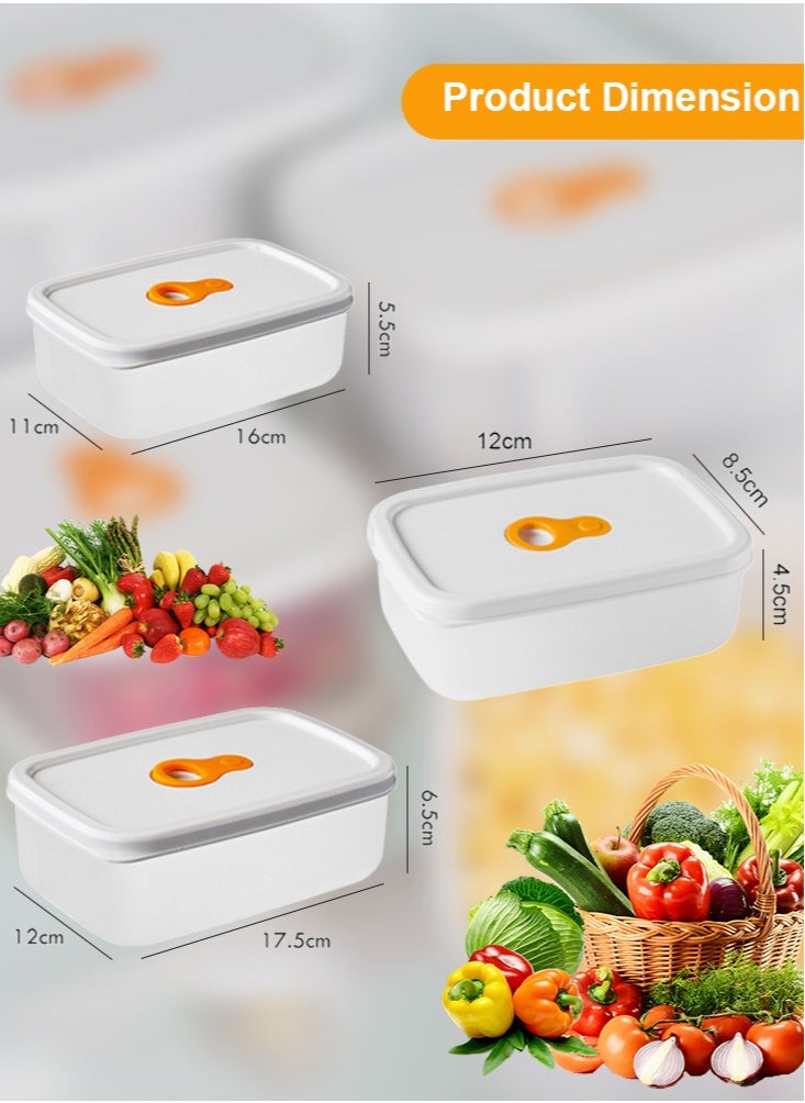Perfii Fridge Organizer, 3 Pack Refrigerator Bins with Lids, BPA-Free Produce Containers for Clear Food, Drinks, and Vegetable Storage  - Image 5