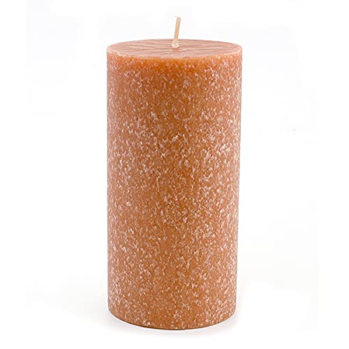 Root Candles Unscented Pillar Candles Beeswax Enhanced Textured Timberline™ Pillar Candle, 3 x 6-Inch, Rust - Image 1