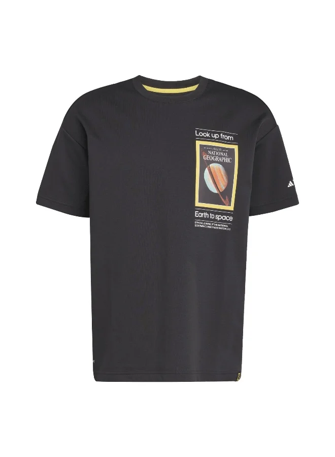 adidas Adidas Ng U Ar F Gfx T Black Graphic Tee (Short Sleeve) T-Shirts For Unisex